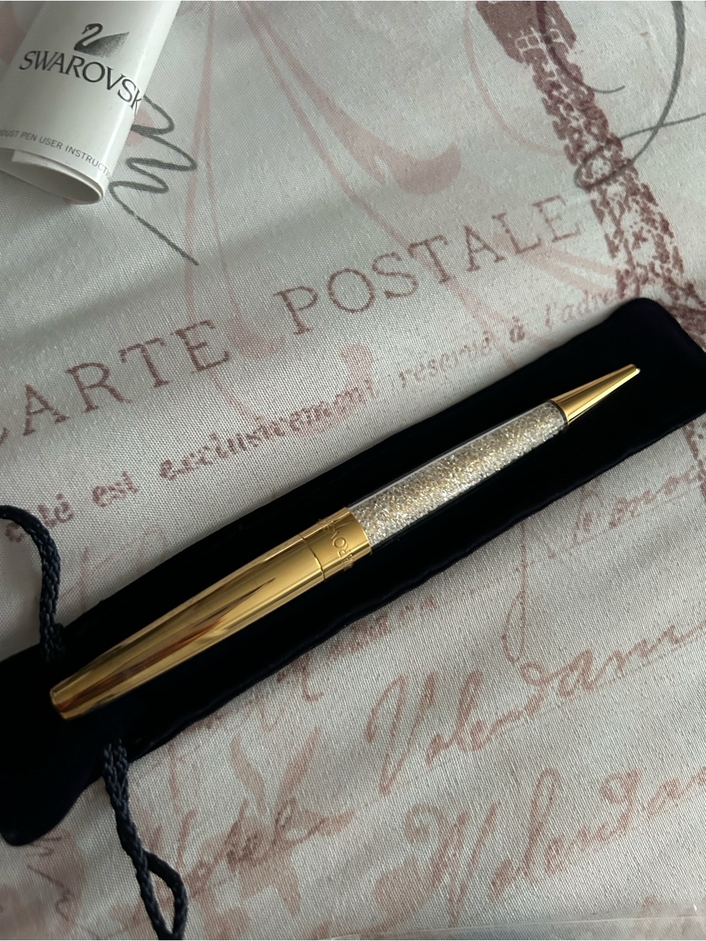 Swarovski Pen on Fabric
